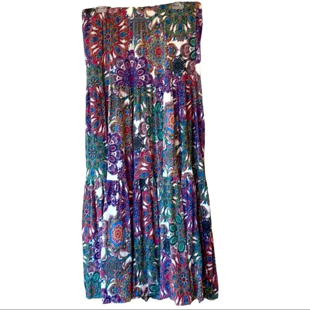 Scoop Women’s Paisley Print Maxi Skirt Size 12/14